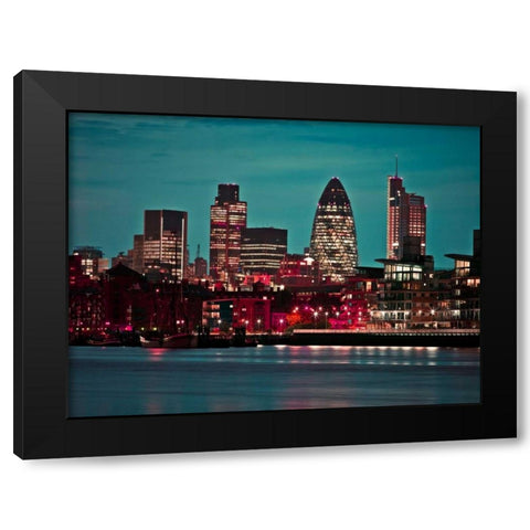 AF20110711 London 042C01 Black Modern Wood Framed Art Print with Double Matting by Frank, Assaf
