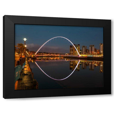 AF20120826 Newcastle 005C12 Black Modern Wood Framed Art Print with Double Matting by Frank, Assaf