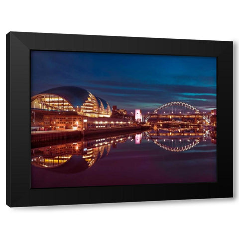 AF20120826 Newcastle 006-Edit Black Modern Wood Framed Art Print with Double Matting by Frank, Assaf