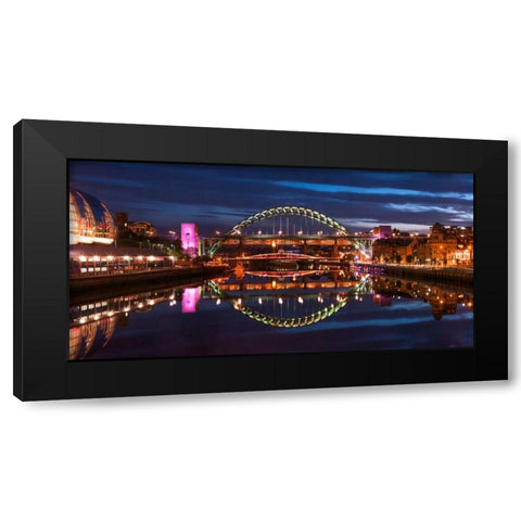 AF20120826 Newcastle 008-EditC01 Black Modern Wood Framed Art Print with Double Matting by Frank, Assaf