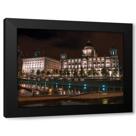 AF20120930 Liverpool 250 Black Modern Wood Framed Art Print with Double Matting by Frank, Assaf