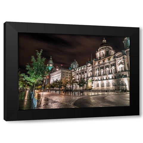 AF20120930 Liverpool 254 Black Modern Wood Framed Art Print with Double Matting by Frank, Assaf