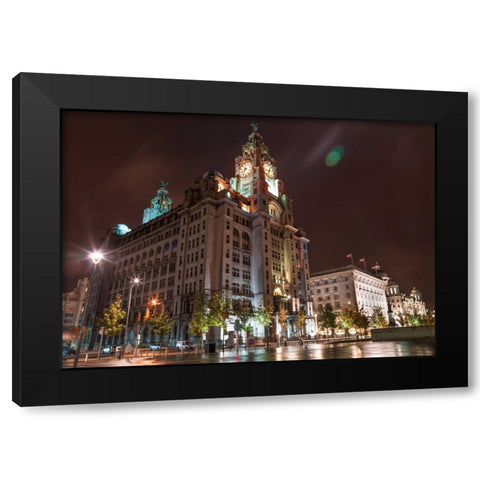 AF20120930 Liverpool 259 Black Modern Wood Framed Art Print with Double Matting by Frank, Assaf