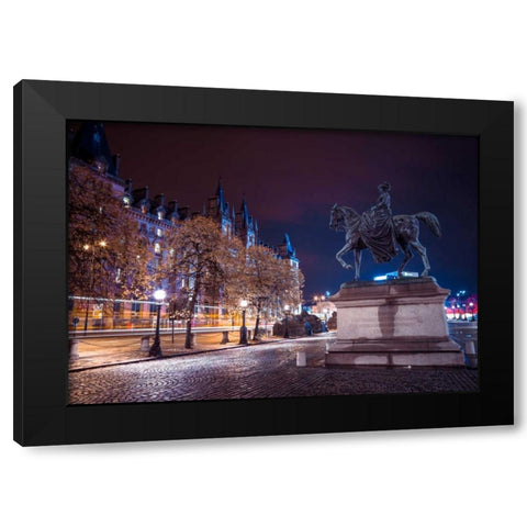 AF20120930 Liverpool 288C03 Black Modern Wood Framed Art Print with Double Matting by Frank, Assaf