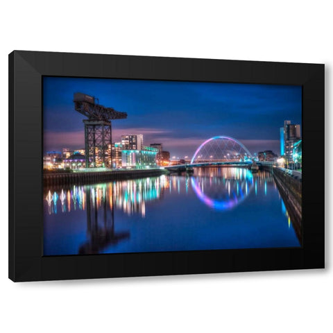AF20121004 Glasgow 230X Black Modern Wood Framed Art Print with Double Matting by Frank, Assaf
