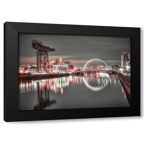 AF20121004 Glasgow 230XC02 Black Modern Wood Framed Art Print with Double Matting by Frank, Assaf