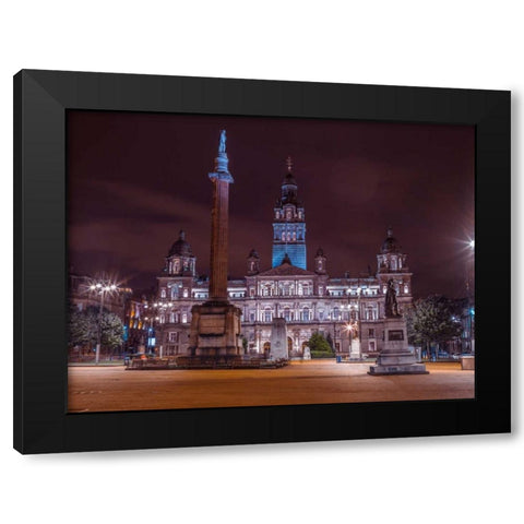AF20121004 Glasgow 260C06 Black Modern Wood Framed Art Print with Double Matting by Frank, Assaf