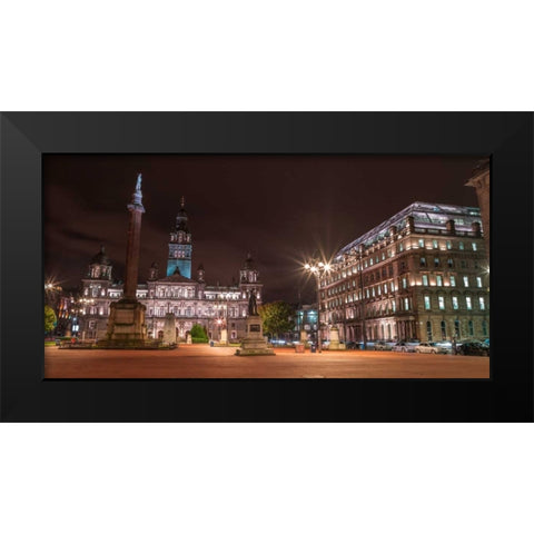 AF20121004 Glasgow 259 Black Modern Wood Framed Art Print by Frank, Assaf