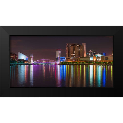 AF20120929 Manchester 151 Black Modern Wood Framed Art Print by Frank, Assaf