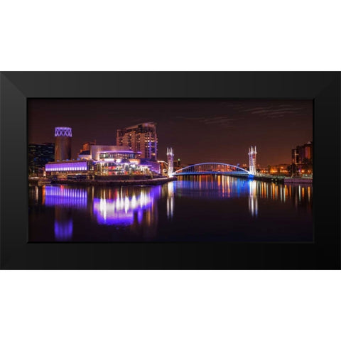 AF20120929 Manchester 195 Black Modern Wood Framed Art Print by Frank, Assaf