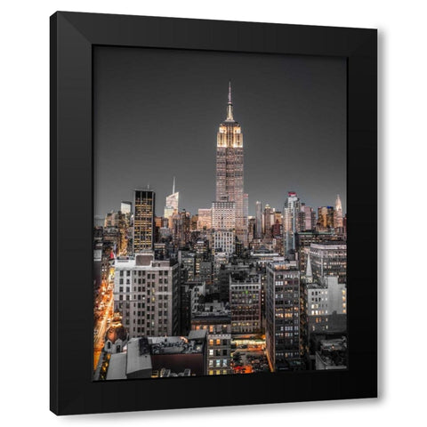 AF20131118 New York 1171C09 Black Modern Wood Framed Art Print with Double Matting by Frank, Assaf