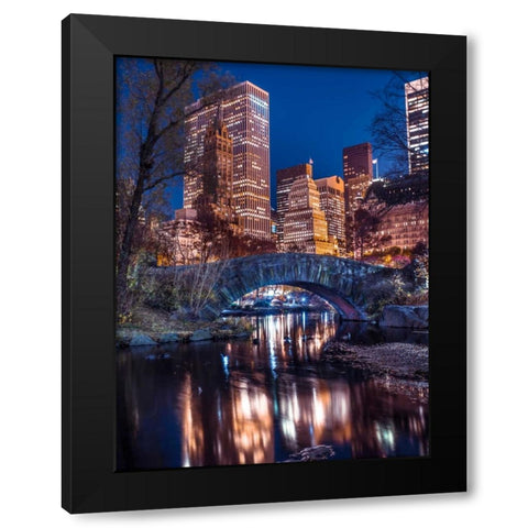 AF20131119 New York 1725C05 Black Modern Wood Framed Art Print with Double Matting by Frank, Assaf