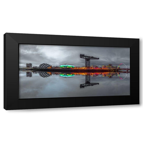 AF20150304 Glasgow 808P2C02 Black Modern Wood Framed Art Print with Double Matting by Frank, Assaf