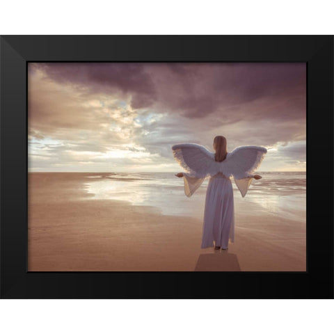 AF20121001 Sea 058P Black Modern Wood Framed Art Print by Frank, Assaf