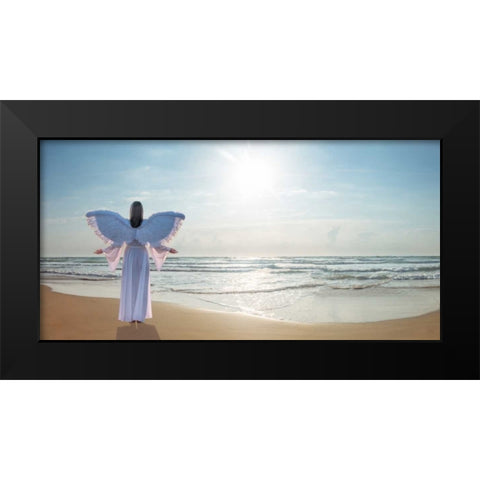 AF20150529 Beach 523-PanoC01P Black Modern Wood Framed Art Print by Frank, Assaf