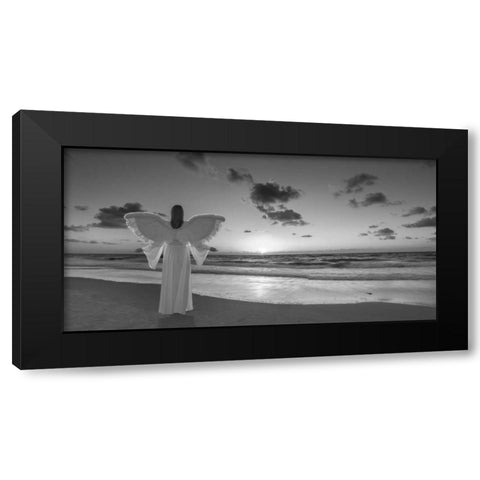 AF20150830 Beach 007-PanoP2C05 Black Modern Wood Framed Art Print by Frank, Assaf