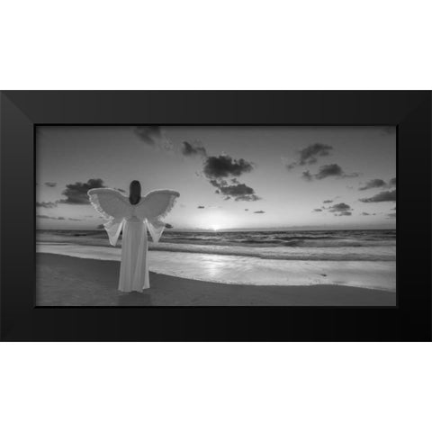 AF20150830 Beach 007-PanoP2C05 Black Modern Wood Framed Art Print by Frank, Assaf