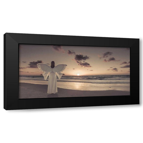 AF20150830 Beach 007-PanoP2C06 Black Modern Wood Framed Art Print by Frank, Assaf