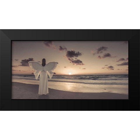AF20150830 Beach 007-PanoP2C06 Black Modern Wood Framed Art Print by Frank, Assaf