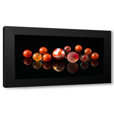 AF20150227 Marbles 123 Black Modern Wood Framed Art Print with Double Matting by Frank, Assaf