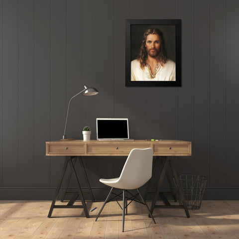 Our Savior Black Modern Wood Framed Art Print by Missman, Mark