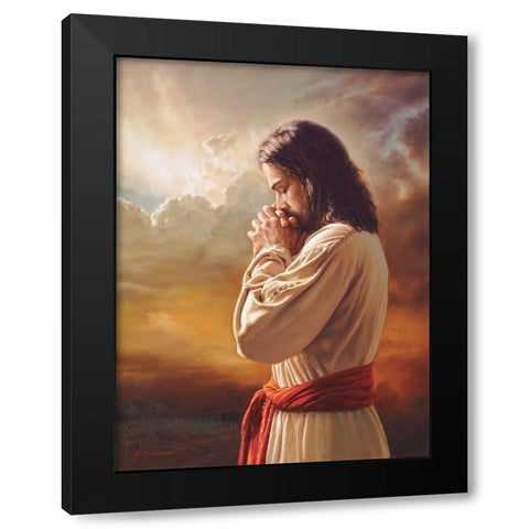 Our Father Black Modern Wood Framed Art Print by Missman, Mark