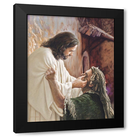 Eyes Of Faith Black Modern Wood Framed Art Print by Missman, Mark