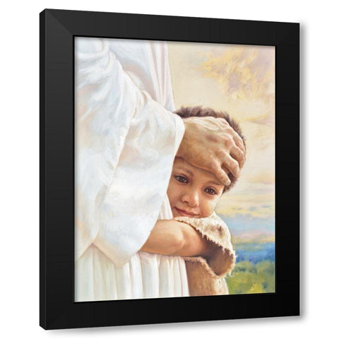 I Am A Child Of God Black Modern Wood Framed Art Print by Missman, Mark