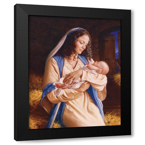 Heavens Perfect Gift Black Modern Wood Framed Art Print with Double Matting by Missman, Mark
