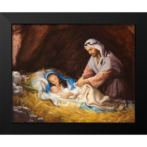 Heavenly Peace Black Modern Wood Framed Art Print by Missman, Mark