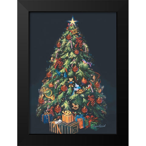 O Christmas tree Black Modern Wood Framed Art Print by Comish, Susan