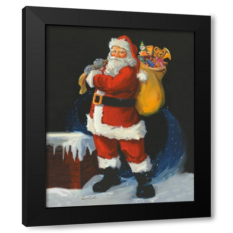 On The Roof Black Modern Wood Framed Art Print with Double Matting by Comish, Susan