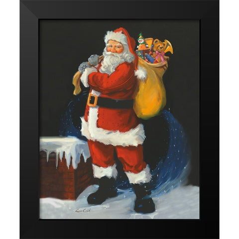 On The Roof Black Modern Wood Framed Art Print by Comish, Susan
