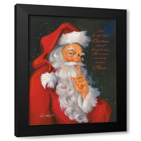 Twas the Night Before Black Modern Wood Framed Art Print by Comish, Susan