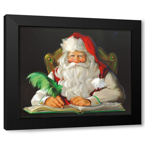 Naughty or Nice Black Modern Wood Framed Art Print by Comish, Susan