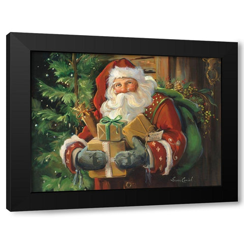 Holiday Cheer Black Modern Wood Framed Art Print by Comish, Susan
