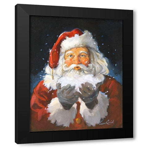 Snow Blower Black Modern Wood Framed Art Print by Comish, Susan