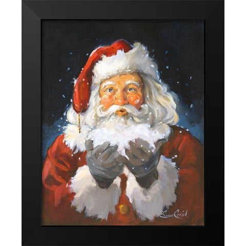 Snow Blower Black Modern Wood Framed Art Print by Comish, Susan