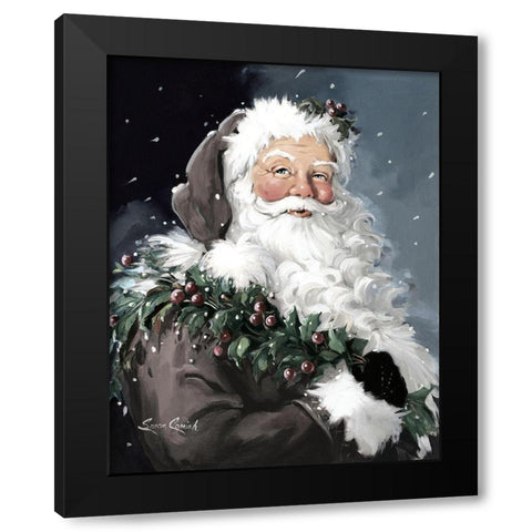 BerryChristmas Colorized Black Modern Wood Framed Art Print with Double Matting by Comish, Susan