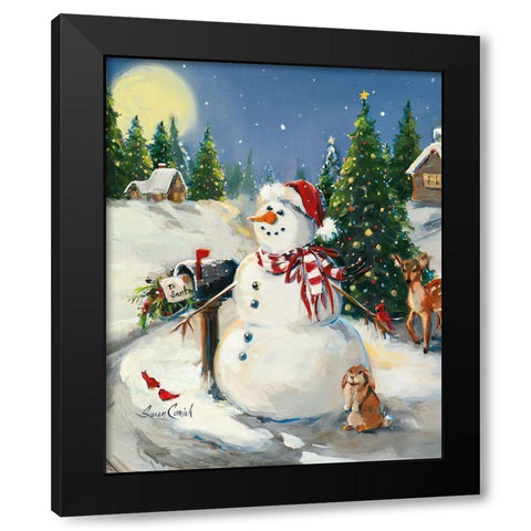 To Santa Black Modern Wood Framed Art Print by Comish, Susan