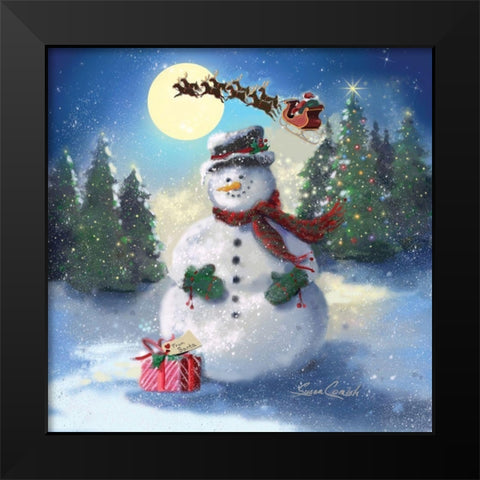 Gifts From Santa Black Modern Wood Framed Art Print by Comish, Susan