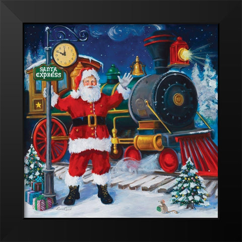 All Aboard Black Modern Wood Framed Art Print by Comish, Susan
