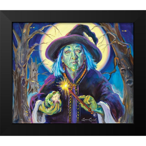 Ill Put A Spell On You Black Modern Wood Framed Art Print by Comish, Susan