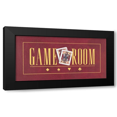 Game Room Black Modern Wood Framed Art Print by Marrott, Stephanie