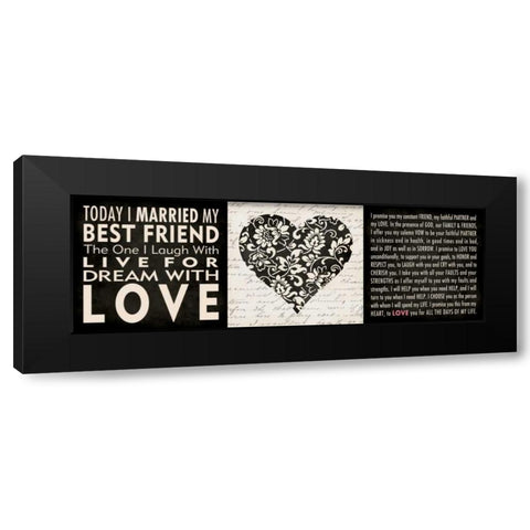 Today Black Modern Wood Framed Art Print with Double Matting by Marrott, Stephanie