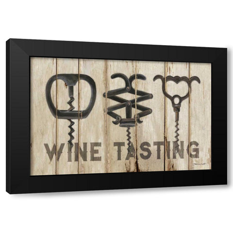 Wine Tasting Black Modern Wood Framed Art Print with Double Matting by Marrott, Stephanie