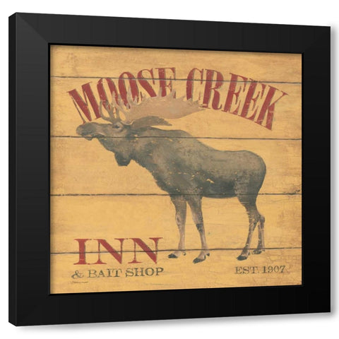 Moose Creek Black Modern Wood Framed Art Print by Marrott, Stephanie
