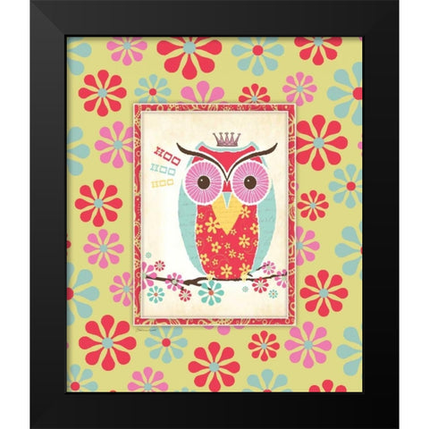 Owl IV Black Modern Wood Framed Art Print by Marrott, Stephanie