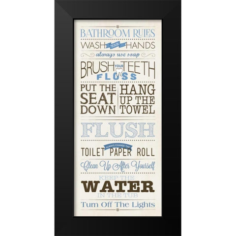 Bathroom Black Modern Wood Framed Art Print by Marrott, Stephanie