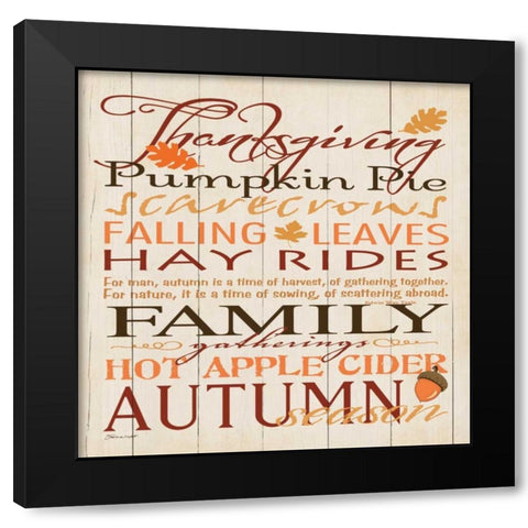 Thanksgiving II Black Modern Wood Framed Art Print with Double Matting by Marrott, Stephanie